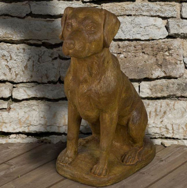 Labrador Cement Garden Statue Two Feet High Sculpture Dog Art